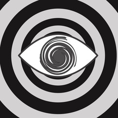 vector spiral eye icon