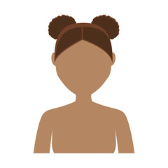 girl cartoon icon over white background. colorful design. vector illustration