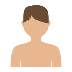 man cartoon icon over white background. colorful design. vector illustration