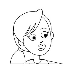 woman cartoon icon over white background. vector illustration