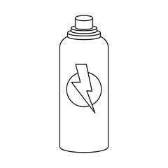 protein bottle icon over white background. vector illustration
