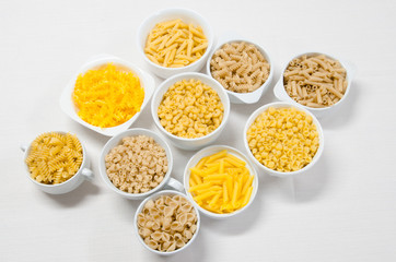 A  variety of gluten free pasta choices