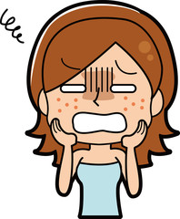肌を気にする女性