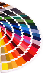 Fototapeta na wymiar Color palette, guide of paint samples catalog, color chart