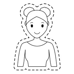 woman cartoon icon over white background. vector illustration