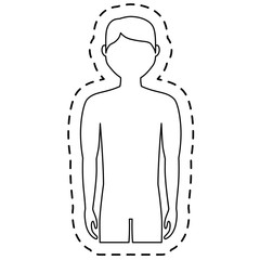 man cartoon icon over white background. vector illustration