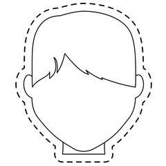 man face cartoon icon over white background. vector illustration