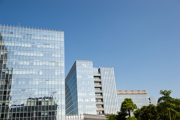 Obraz premium modern city landscape with group of highrise.