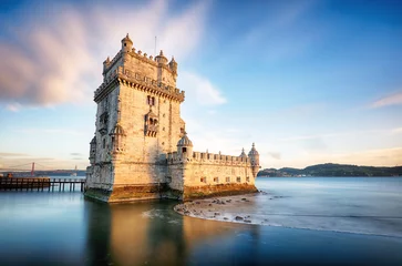 Fotobehang Lisbon,  Belem Tower - Tagus River, Portugal © TTstudio