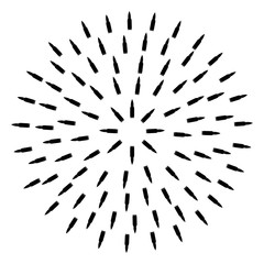 bullet circle. abstract ammunition. ammo machine gun. white background. vector illustration.