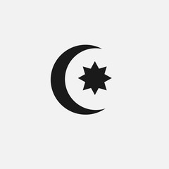 Moon and star icon Vector.