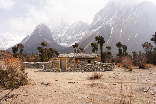 House on the Himalayan prairie, Nepal