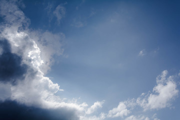 blue sky cloud on air