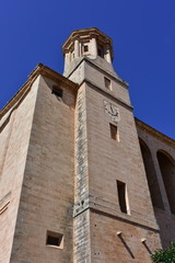 Fototapeta na wymiar Village Llucmajor,parish church,island Majorca,Spain
