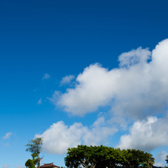 Obraz premium white clouds against blue sky for background.