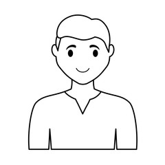 body of man icon over white background. vector illustration