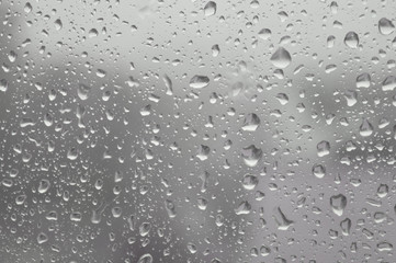 Drops of rain on the window