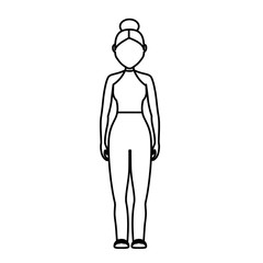 girl wearing casual clothes icon over white background. vector illustration