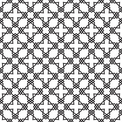 Seamless geometric vector pattern with linear crosses