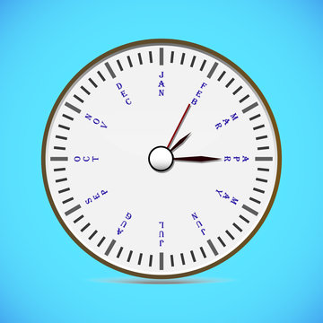 watch of the month. the vector contributions of the months and days