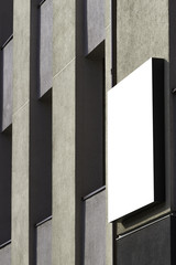 Fototapeta premium Mock up. Blank billboard outdoors, outdoor advertising on the wall of a building wall