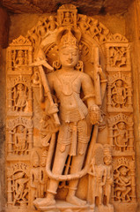Fototapeta na wymiar Indien: Der Step Well of Rani ki Vav Tempel im Bundesstaat Gujarat