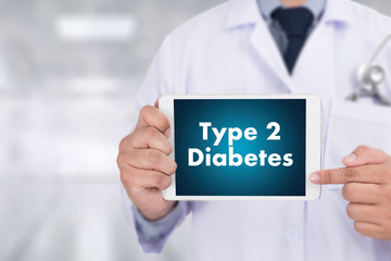 Fototapeta na wymiar type 2 diabetes doctor a test disease health medical concept