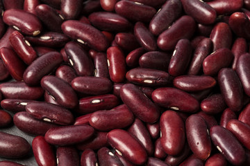 red beans on the black table