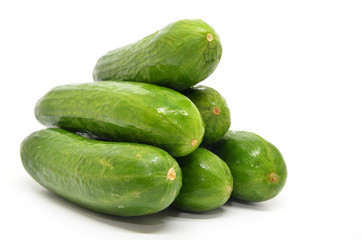 Fresh cucumbers isolated