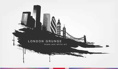 black spot watercolors. Abstract texture grunge with london city