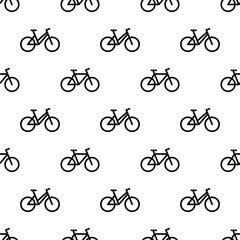 Seamless pattern with bikes