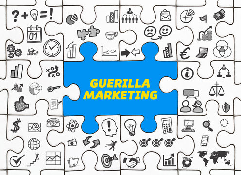 Guerilla Marketing / Puzzle mit Symbole