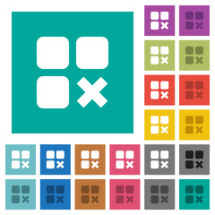 Component cancel square flat multi colored icons