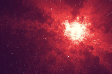 Starry outer space background texture with nebula. Colorful starry night sky outer space background. 3d rendering