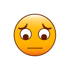 Sad emoticon. Vector smiley illustration