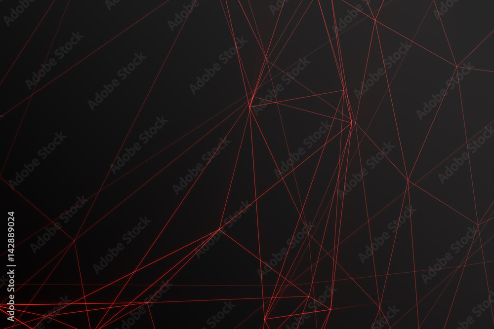Poster abstract polygonal space low poly dark background with connecting dots and lines. connection structu