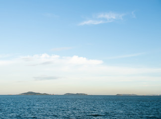 Obraz premium Blue sea and sky for background.