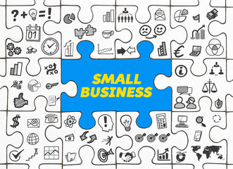 Small Business / Puzzle mit Symbole