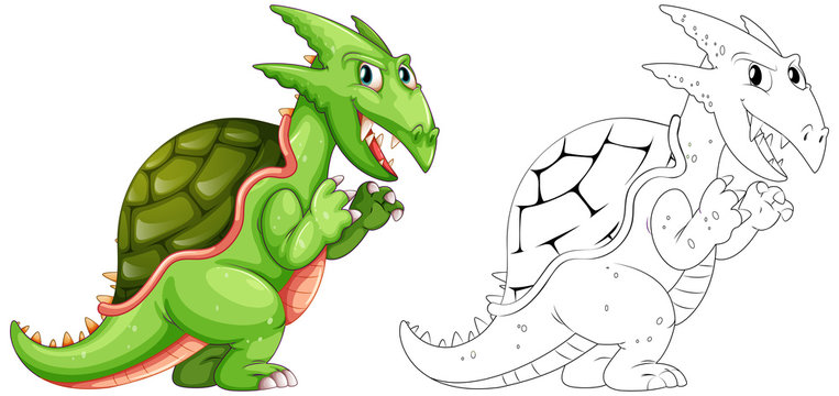 Drafting animal for dragon with shell