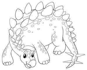Animal outline for cute dinosaur