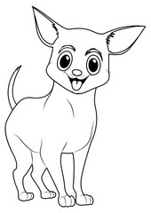 Animal outline for little chiwawa dog