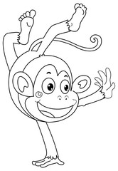 Animal outline for monkey