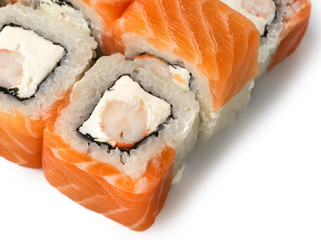 close up view of filadelphia roll