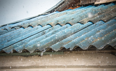  hail on the roof of the house © kulkann