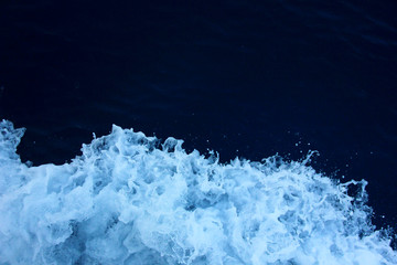 Wave in the blue sea