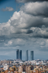 Fototapeta na wymiar Madrid, Spain Financial District Cityscape