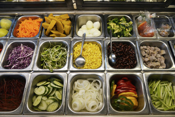 Salad Bar In The Restaurant