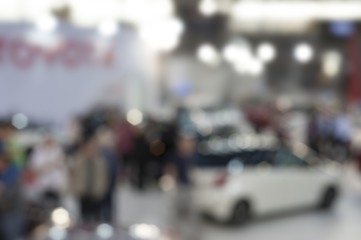Abstract blur motor show fair background