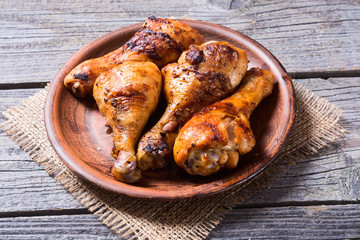 Grilled chicken drumsticks