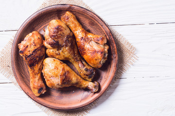 Grilled chicken drumsticks
